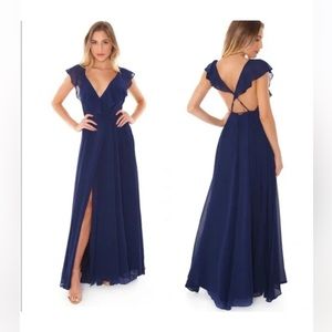 Yumi Kim size small bloom navy dress.